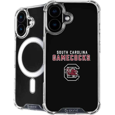 University of South Carolina Gamecocks Black iPhone 16 MagSafe Case