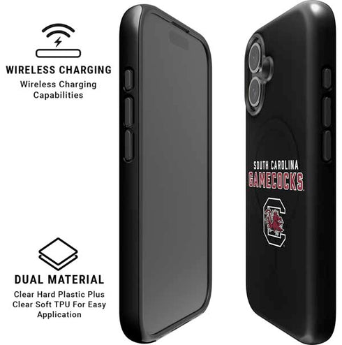 University of South Carolina Gamecocks Black iPhone 16 Plus Magsafe Impact Case