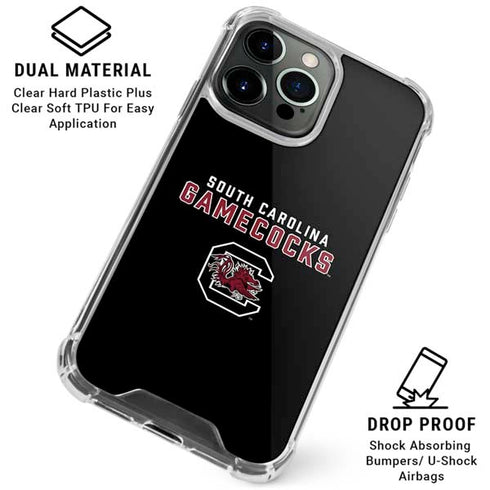 University of South Carolina Gamecocks Black iPhone 16 Pro Clear Case