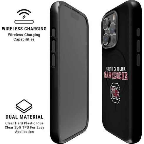 University of South Carolina Gamecocks Black iPhone 16 Pro Max Magsafe Impact Case