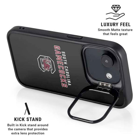 University of South Carolina Gamecocks Black iPhone 16e Kickstand Case