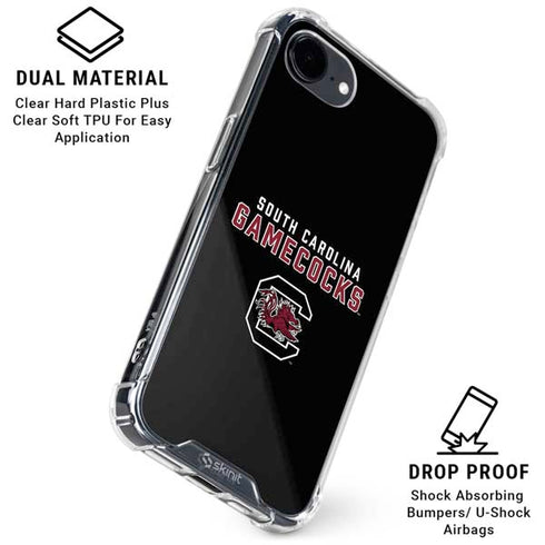 University of South Carolina Gamecocks Black iPhone 16e Clear Case