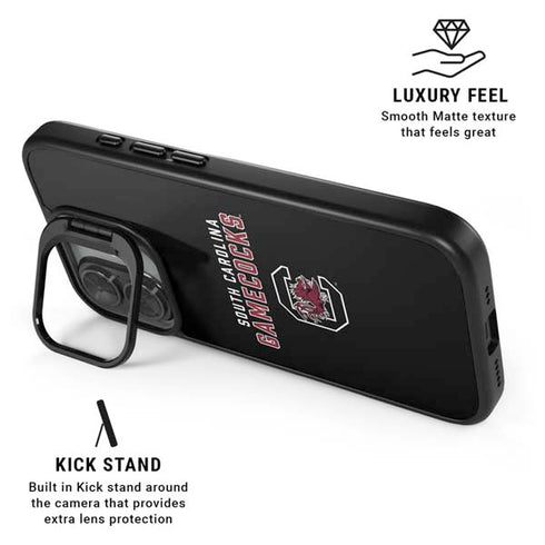 University of South Carolina Gamecocks Black iPhone 17 Kickstand Case