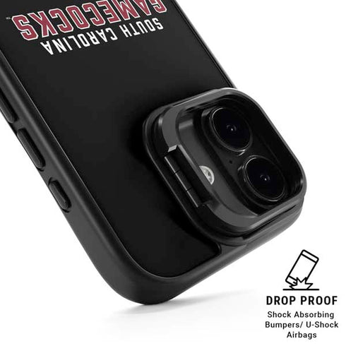 University of South Carolina Gamecocks Black iPhone 17 Kickstand Case