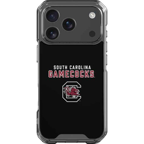 University of South Carolina Gamecocks Black iPhone 17 Pro Clear Case