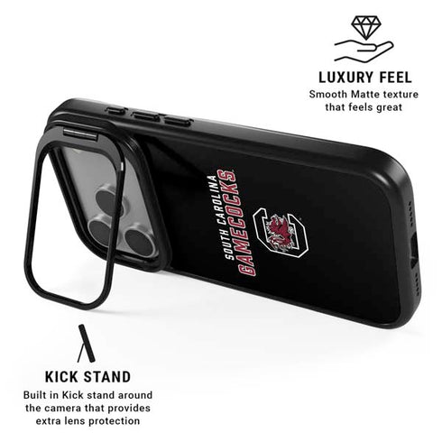 University of South Carolina Gamecocks Black iPhone 17 Pro Kickstand Case