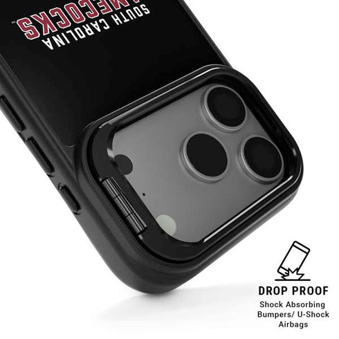 University of South Carolina Gamecocks Black iPhone 17 Pro Max Kickstand Case