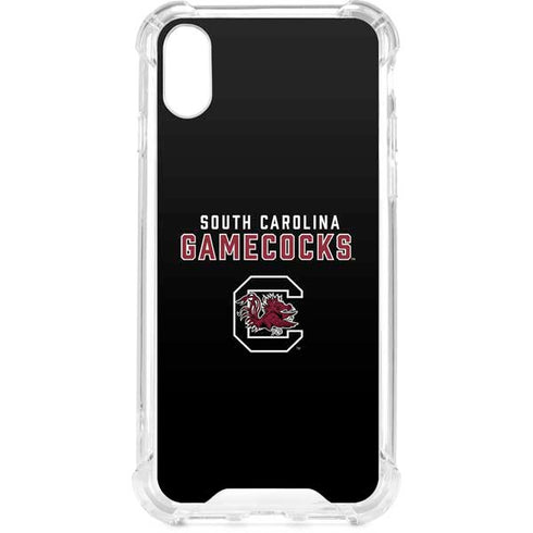 University of South Carolina Gamecocks Black iPhone XS Clear Case