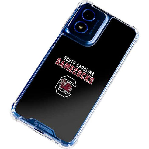University of South Carolina Gamecocks Black Moto G 5G (2024) Clear Case
