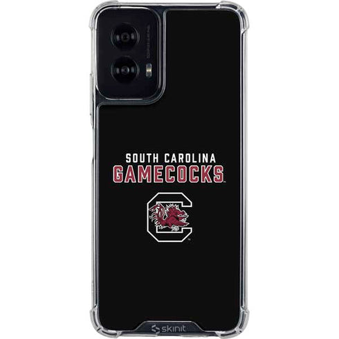 University of South Carolina Gamecocks Black Moto G Power 5G (2024) Clear Case