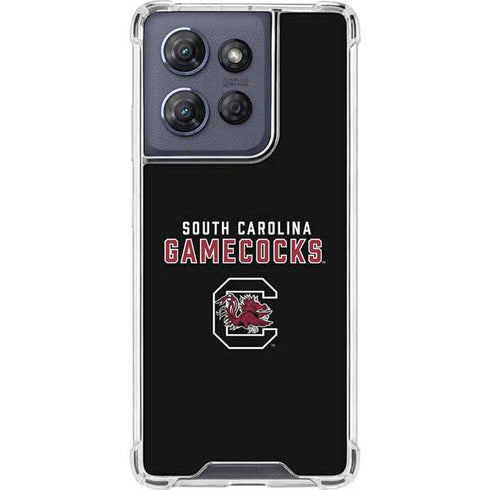 University of South Carolina Gamecocks Black Moto G Power 5G (2025) Clear Case