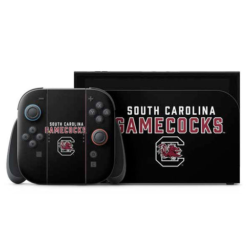 University of South Carolina Gamecocks Black Nintendo Switch 2 (2025) with Joy-Con Skin