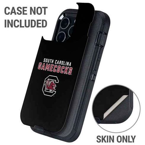 University of South Carolina Gamecocks Black Otterbox Defender iPhone Skin