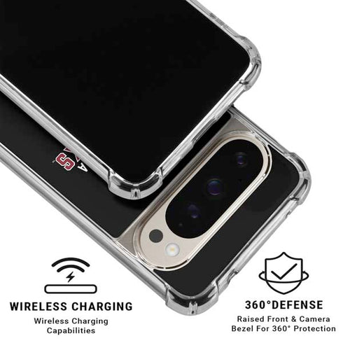 University of South Carolina Gamecocks Black Pixel 9/9 Pro Clear Case