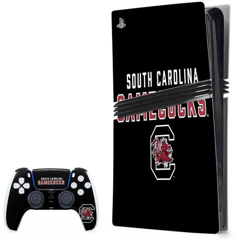 University of South Carolina Gamecocks Black PS5 Pro Bundle Skin