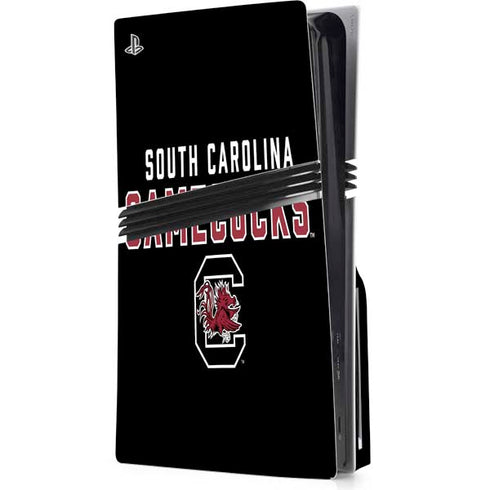 University of South Carolina Gamecocks Black PS5 Pro Disk Console Skin