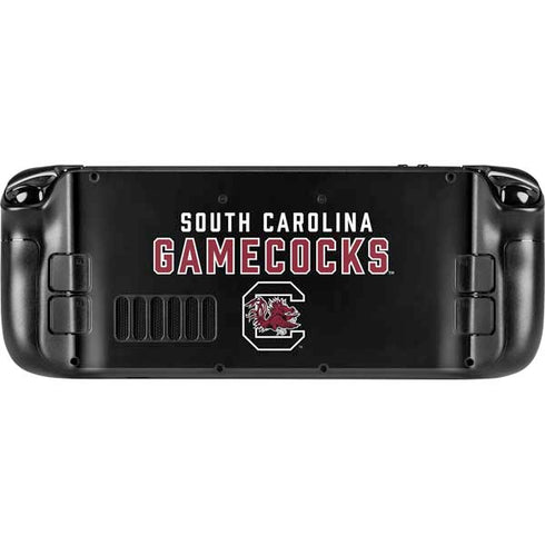University of South Carolina Gamecocks Black Steam Deck Handheld Gaming Computer OLED Skin