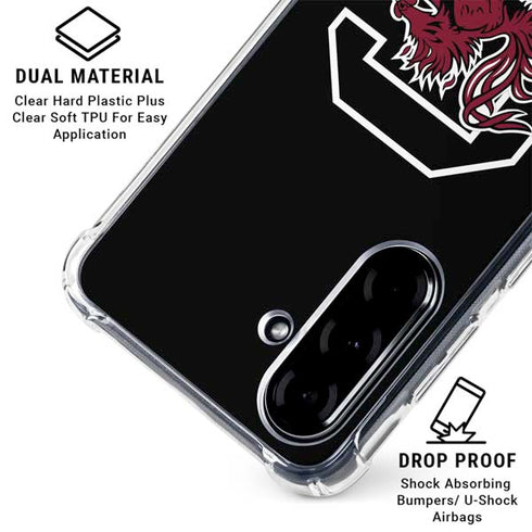 University of South Carolina Gamecocks Logo Black Galaxy A36 5G Clear Case