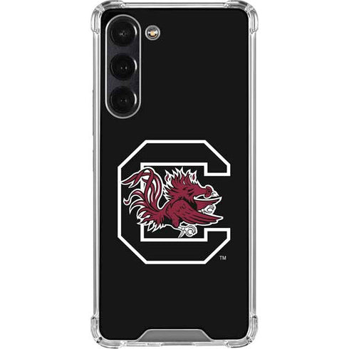 University of South Carolina Gamecocks Logo Black Galaxy S24 FE Clear Case
