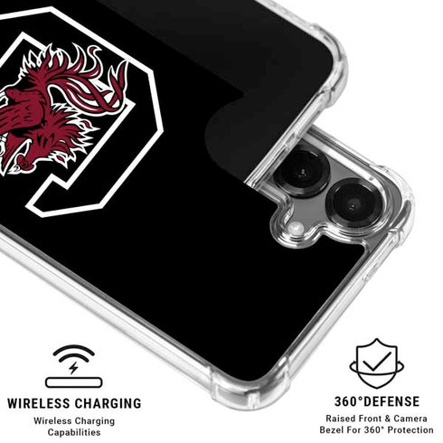 University of South Carolina Gamecocks Logo Black Galaxy S26 Clear Case