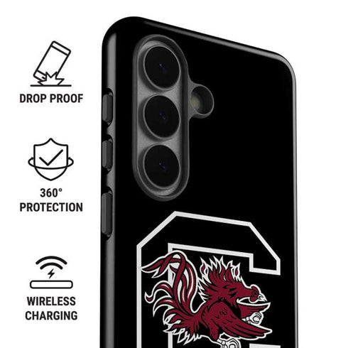 University of South Carolina Gamecocks Logo Black Galaxy S26 Impact Case