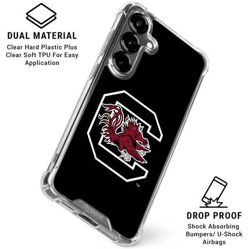 University of South Carolina Gamecocks Logo Black Galaxy S26 Plus Clear Case