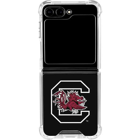 University of South Carolina Gamecocks Logo Black Galaxy Z Flip6 Clear Case