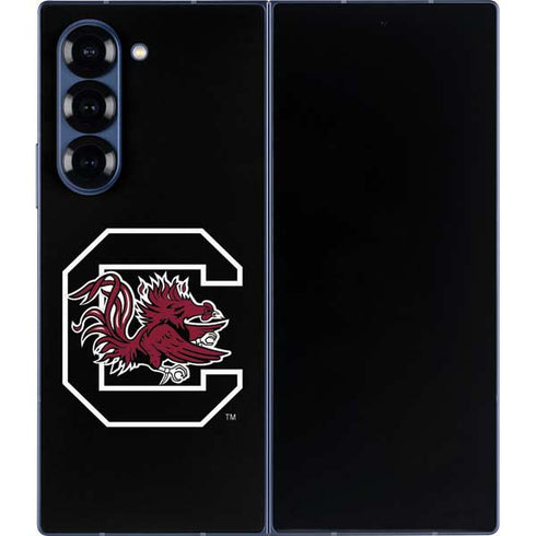 University of South Carolina Gamecocks Logo Black Galaxy Z Fold6 Skin