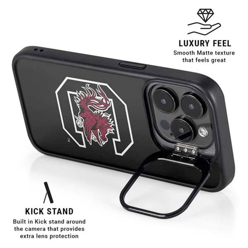 University of South Carolina Gamecocks Logo Black iPhone 13 Pro Kickstand Case