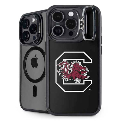 University of South Carolina Gamecocks Logo Black iPhone 13 Pro Max Kickstand Case