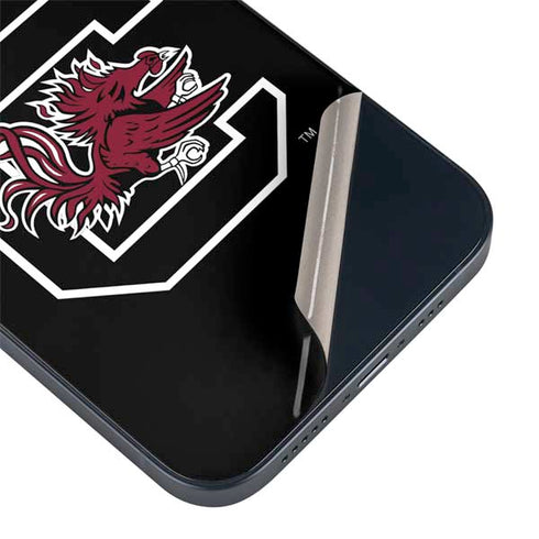 University of South Carolina Gamecocks Logo Black iPhone 15 Skin
