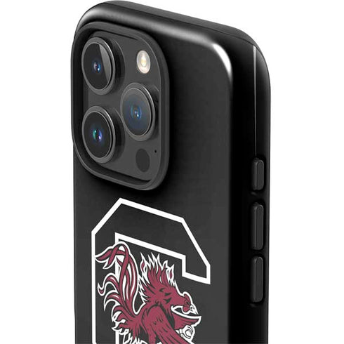 University of South Carolina Gamecocks Logo Black iPhone 16 Pro Impact Case