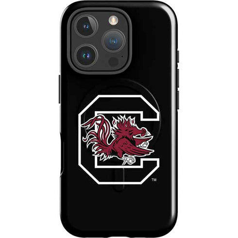 University of South Carolina Gamecocks Logo Black iPhone 16 Pro Magsafe Impact Case
