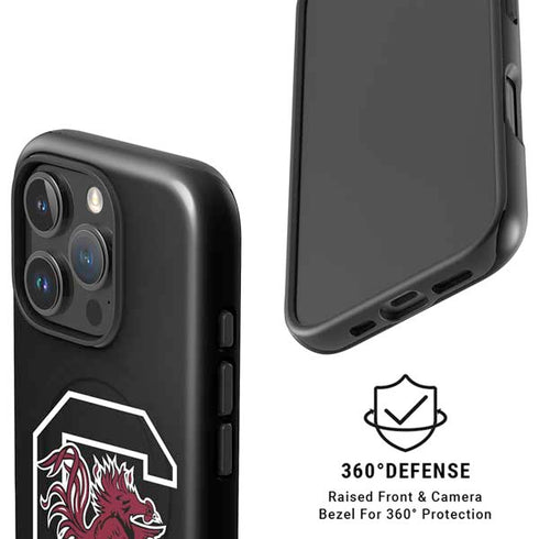 University of South Carolina Gamecocks Logo Black iPhone 16 Pro Magsafe Impact Case