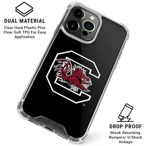 University of South Carolina Gamecocks Logo Black iPhone 16 Pro Max Clear Case