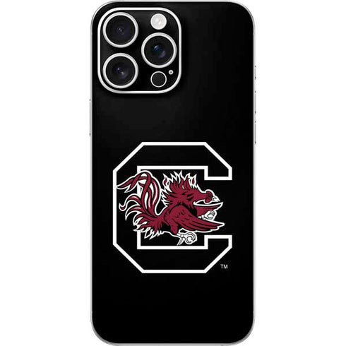 University of South Carolina Gamecocks Logo Black iPhone 16 Pro Max Skin