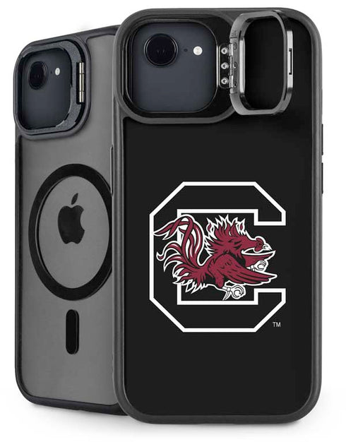 University of South Carolina Gamecocks Logo Black iPhone 16e Kickstand Case