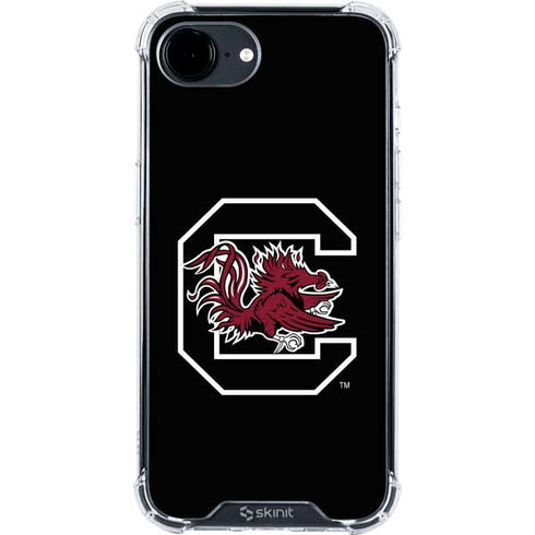 University of South Carolina Gamecocks Logo Black iPhone 16e Clear Case