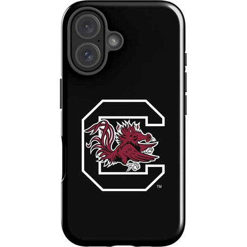 University of South Carolina Gamecocks Logo Black iPhone 17 Impact Case