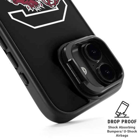University of South Carolina Gamecocks Logo Black iPhone 17 Kickstand Case