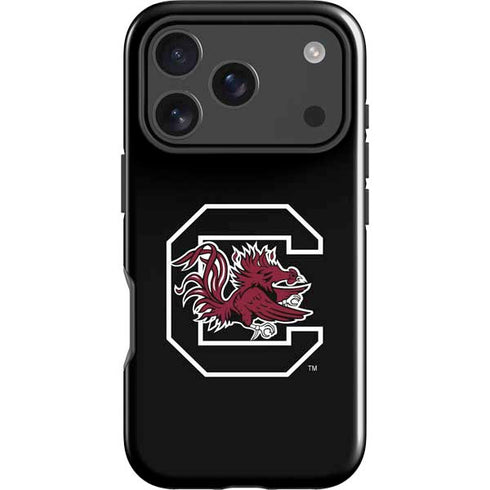 University of South Carolina Gamecocks Logo Black iPhone 17 Pro Impact Case