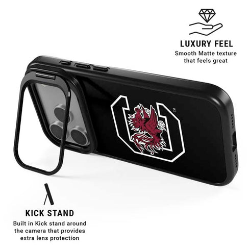 University of South Carolina Gamecocks Logo Black iPhone 17 Pro Kickstand Case
