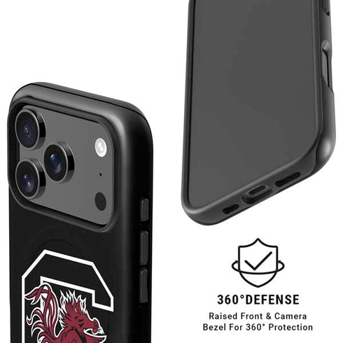 University of South Carolina Gamecocks Logo Black iPhone 17 Pro Magsafe Impact Case