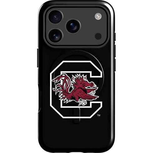 University of South Carolina Gamecocks Logo Black iPhone 17 Pro Max Magsafe Impact Case