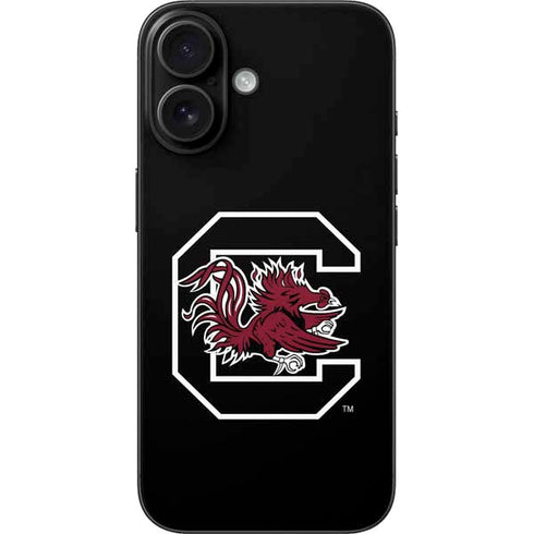University of South Carolina Gamecocks Logo Black iPhone 17 Skin