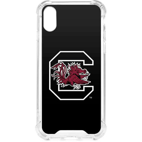 University of South Carolina Gamecocks Logo Black iPhone XS Clear Case