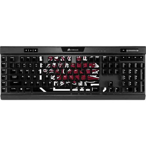 University of South Carolina Gamecocks Logo Black K95 RGB PLATINUM Mechanical Gaming Keyboard Skin