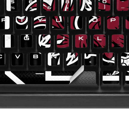 University of South Carolina Gamecocks Logo Black K95 RGB PLATINUM Mechanical Gaming Keyboard Skin