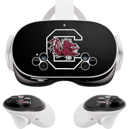 University of South Carolina Gamecocks Logo Black Meta Quest 3S Skin