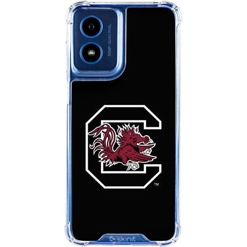 University of South Carolina Gamecocks Logo Black Moto G 5G (2024) Clear Case